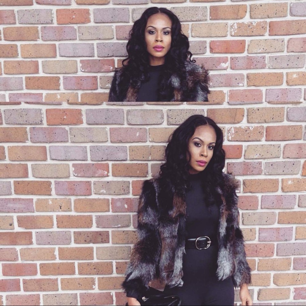 H&M faux fur coat
